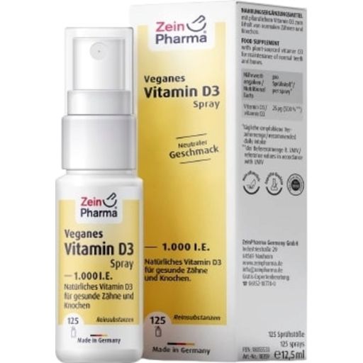 ZeinPharma Veganski vitamin D3 1.000 IU v spreju - 12,50 ml