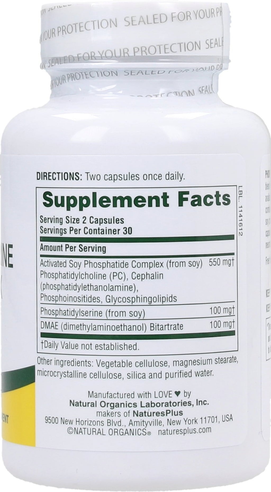 Nature's Plus Phosphatidylserin/DMAE Complex - 60 veg. Kapseln