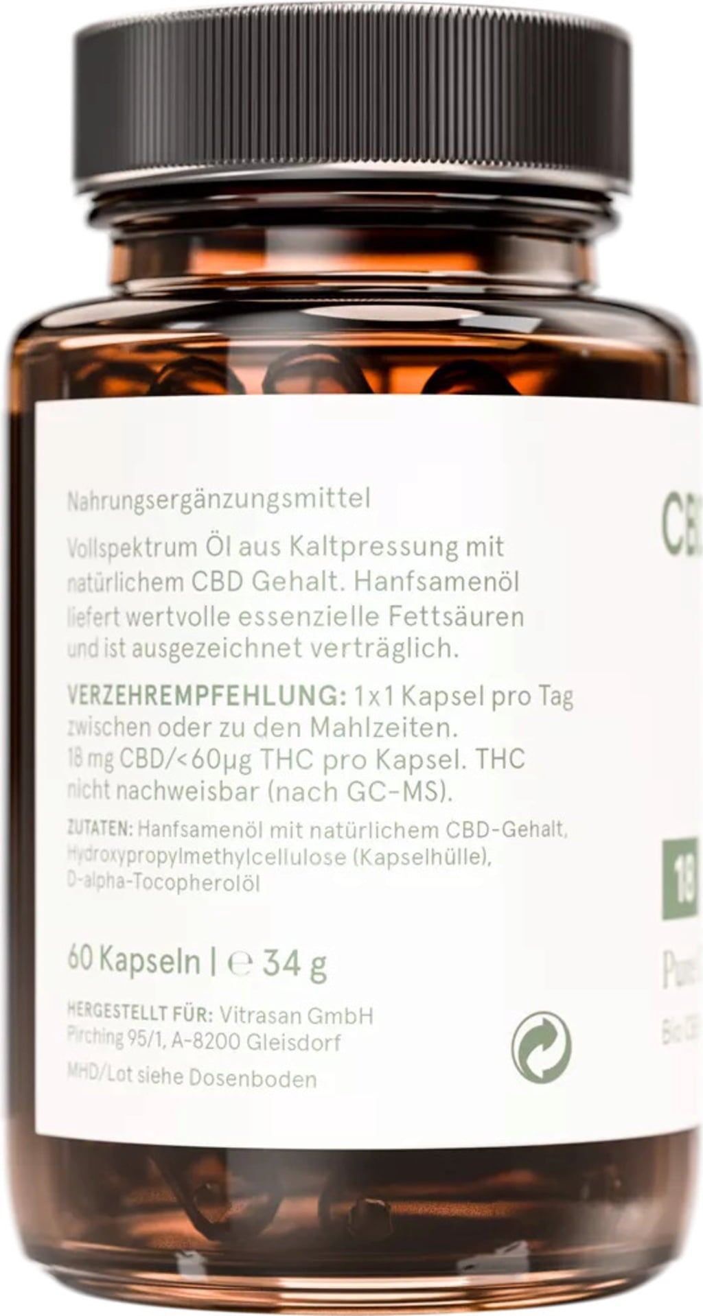 PURE CBD 18 - 60 gélules