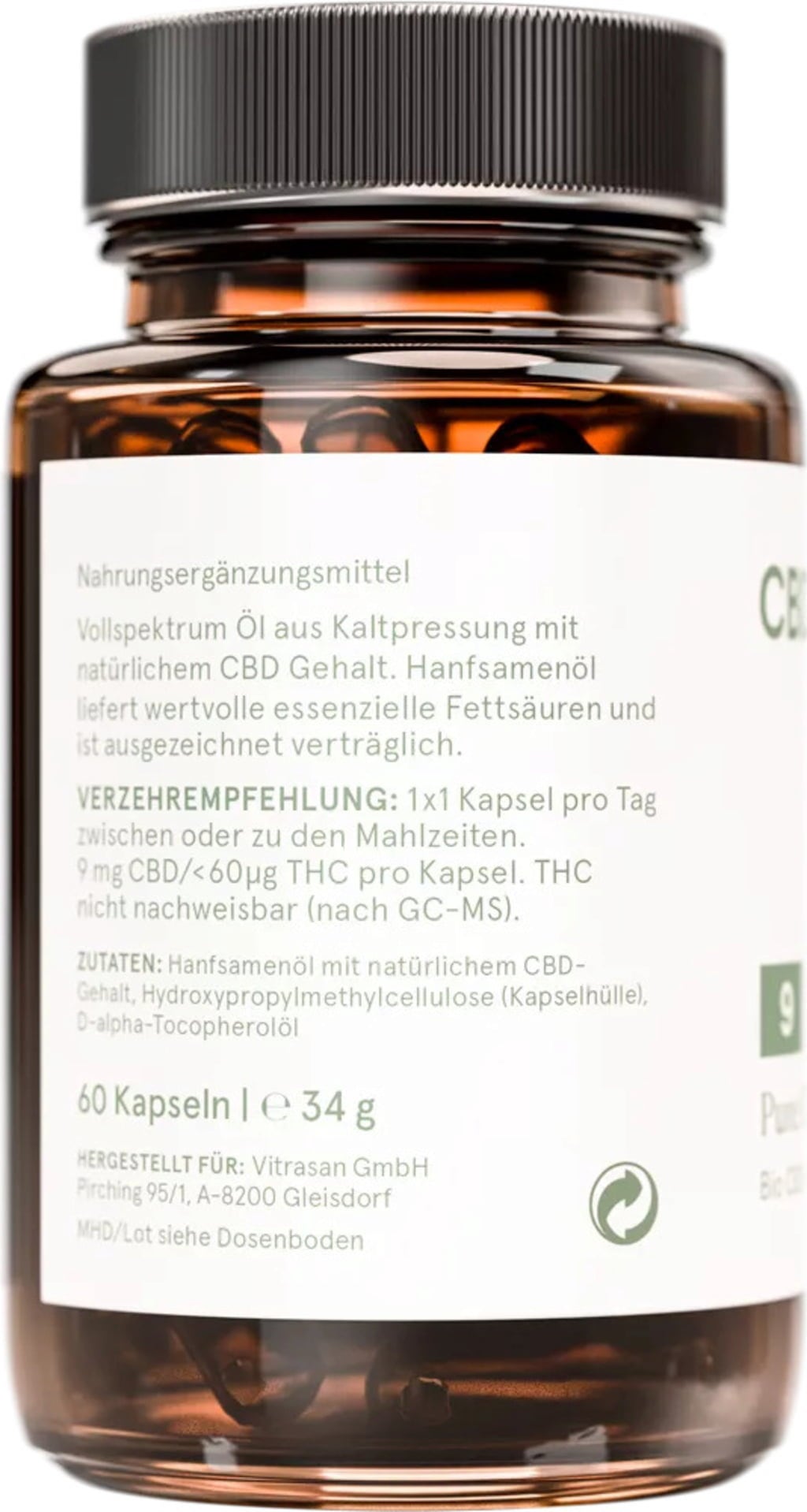 PURE CBD 9 - 60 Kapslar