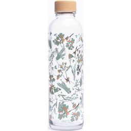 Carry Bottle Botella de Vidrio - FLOWER RAIN, 0,7 L