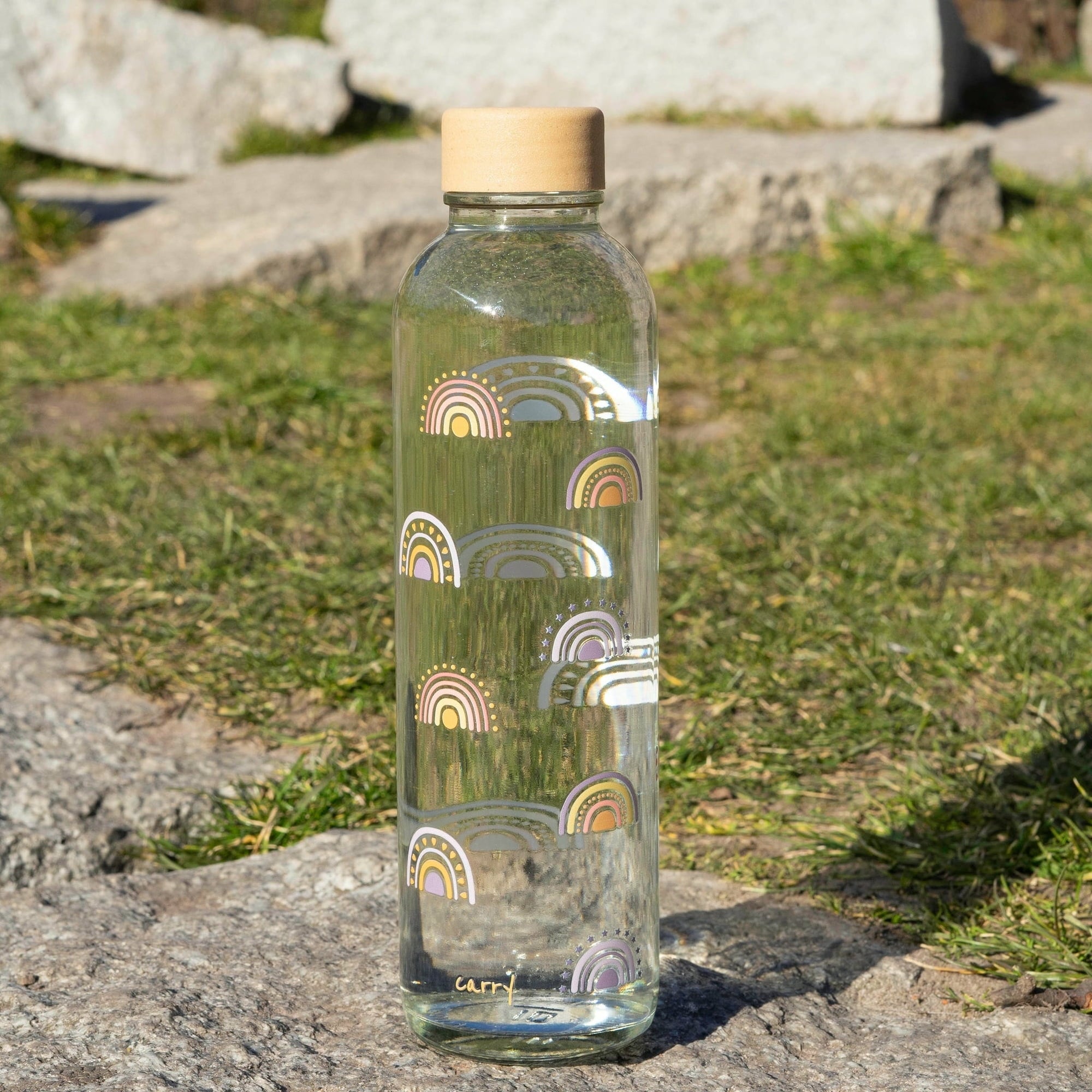 Carry Bottle Glasflasche - BOHO RAINBOW, 0,7 l - 1 Stk