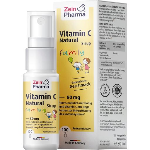 ZeinPharma Natural Vitamin C Family Syrup 80 mg - 50 ml