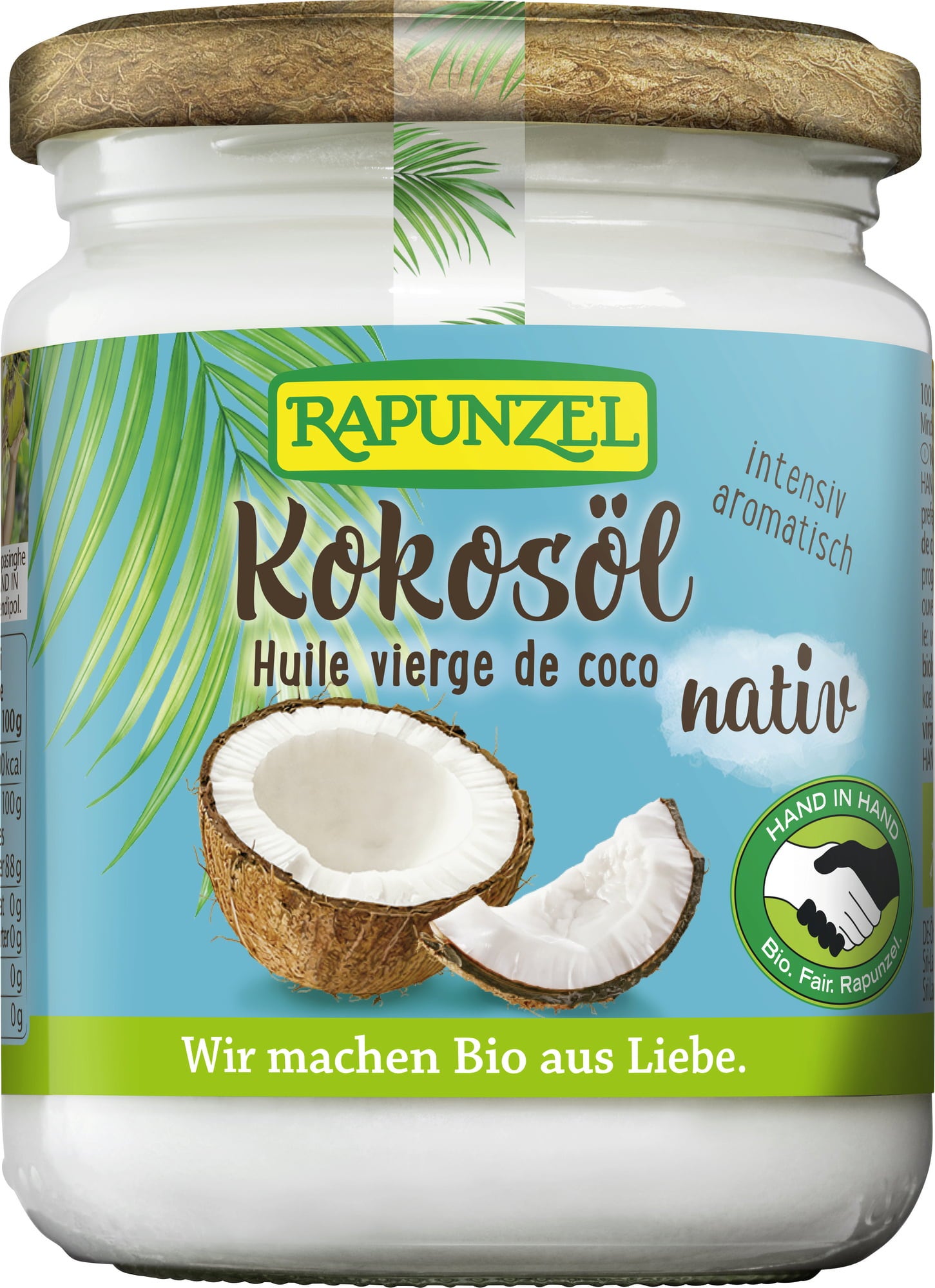 Biologische Kokosolie, extra vierge, 216 ml