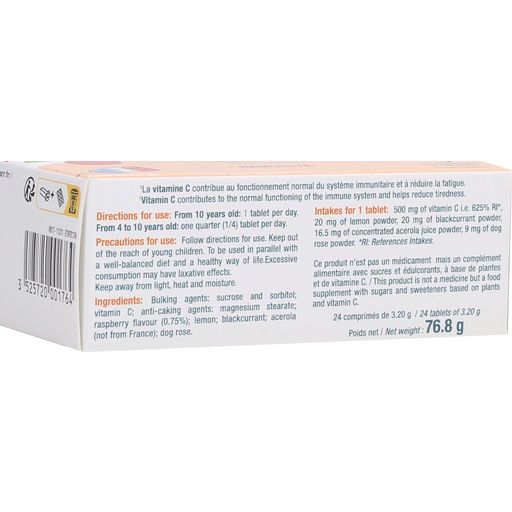 3 Chênes Laboratoires Acerola 500 mg - 24 Tabletek do żucia