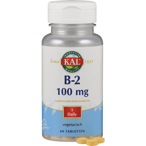 KAL Vitamine B2 - 100 mg. - 60 comprimés