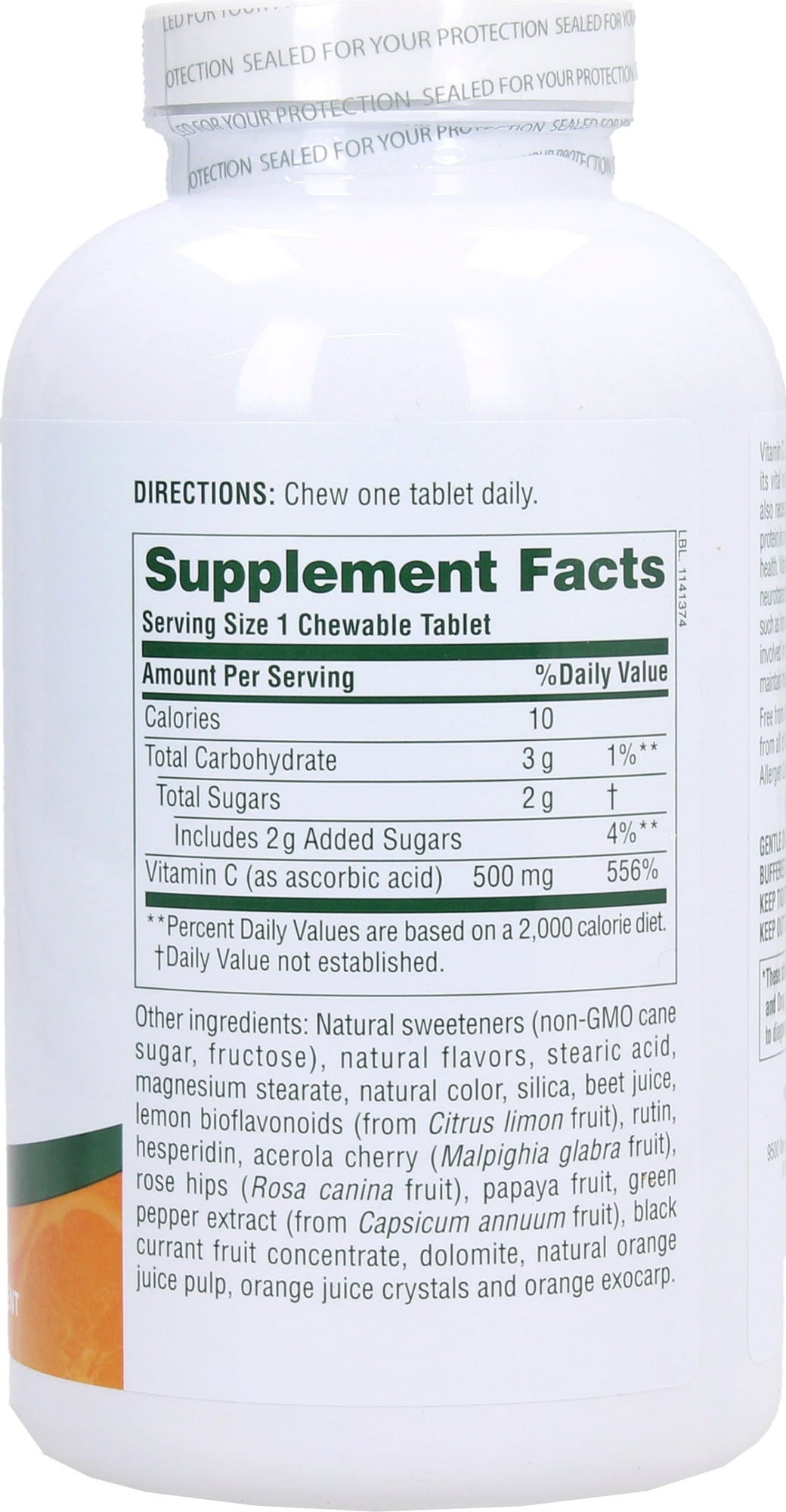 Nature's Plus Orange Juice C 500 mg - 180 Tuggtabletter