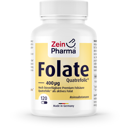 ZeinPharma Folate (Quatrefolic®) 400mcg - 120 capsules
