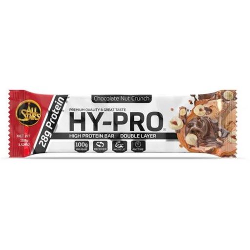 All Stars HY-PRO Bar Chocolate Nut Crunch , 1 szelet, egyenként 100 g - 100 g