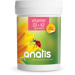 anatis Naturprodukte Vitamín D3 + K2 + bobule goji