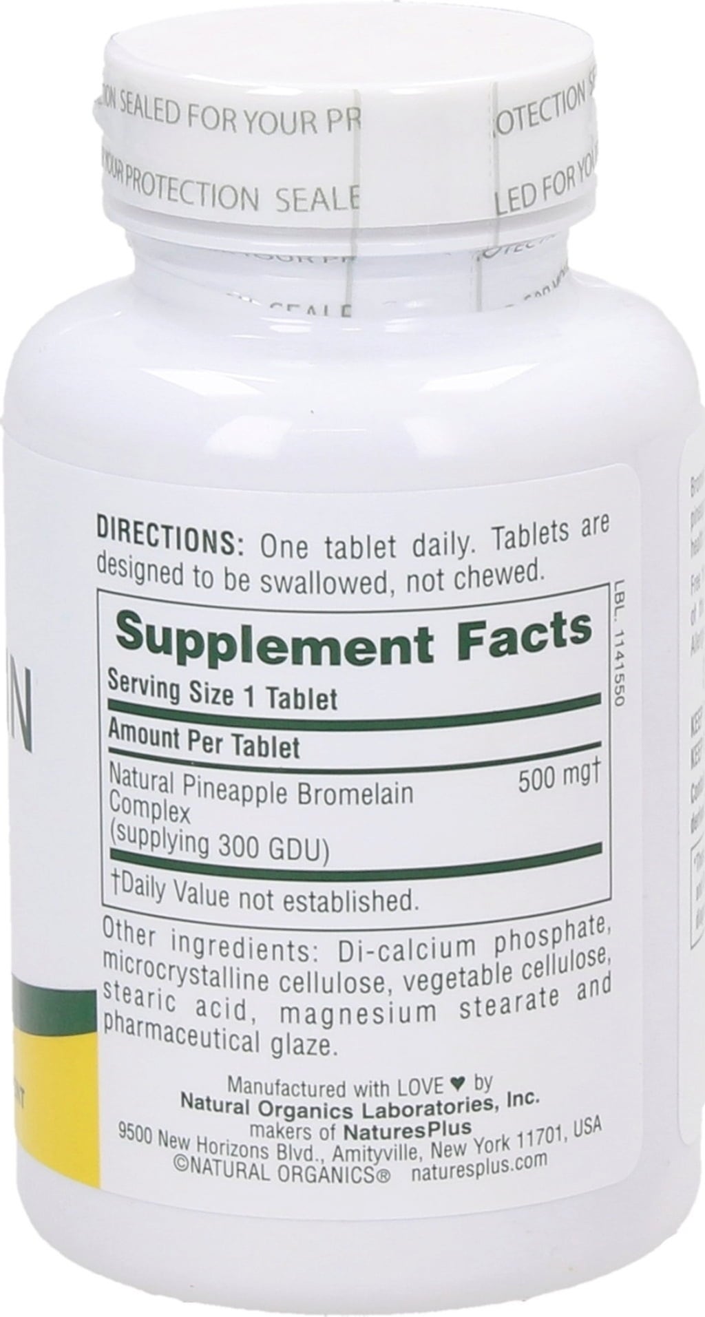 Nature's Plus Bromelain 500 mg - 90 Tabletter