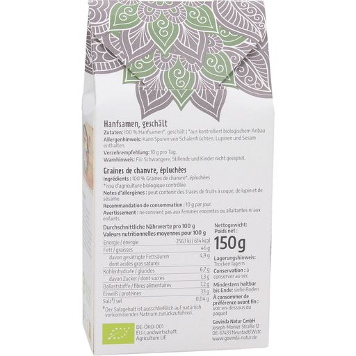 Govinda Organic Hemp Seeds - 150 g