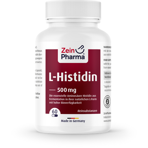 ZeinPharma L-Histidin 500 mg, Kapseln - 60 Kapseln