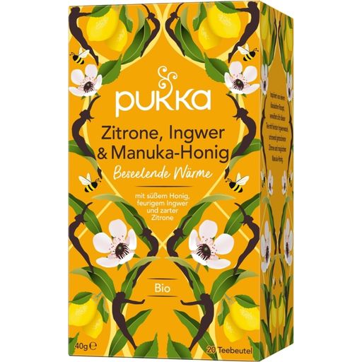 Lemon, Ginger & Manuka Honey Organic Herbal Tea - 20 pieces