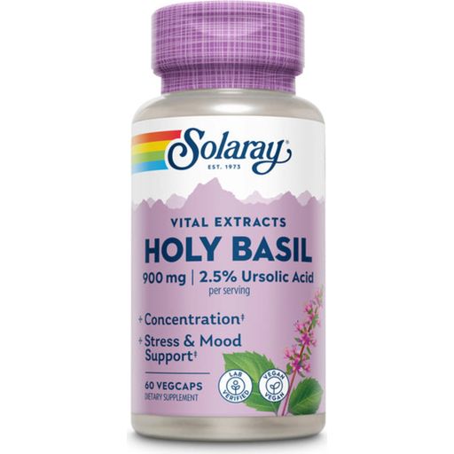 Solaray Holy Basil Capsules - 60 veg. capsules