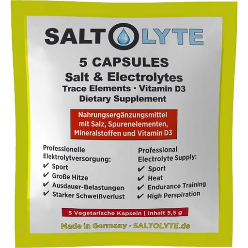 SALTOLYTE Cápsulas de Sales y Minerales - 5 cápsulas vegetales
