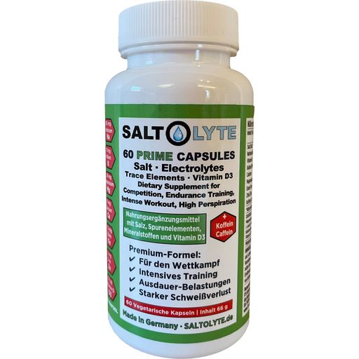 SALTOLYTE Cápsulas de Sal y Minerales con Cafeína - 60 cápsulas vegetales