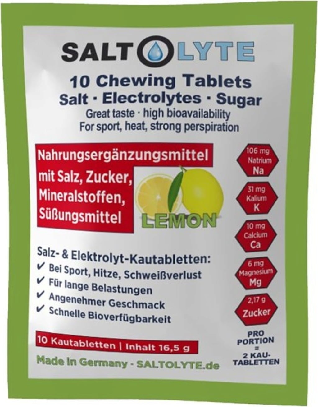 SALTOLYTE Salt + Mineral Chewable Tablets Tray - Lemon