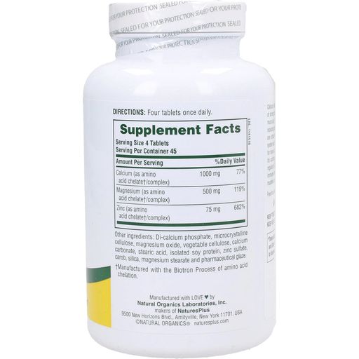 Nature's Plus Cal/Mag/Zink 1000/500/75 - 180 Tabletten