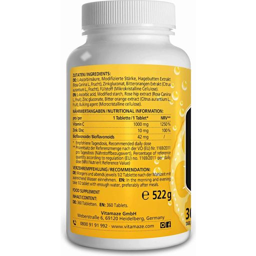 Vitamaze Vitamín C (vo vysokých dávkach) + zinok
