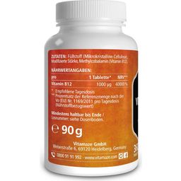 Vitamaze Vitamine B12 1.000 µg hoog gedoseerd - 360 Tabletten