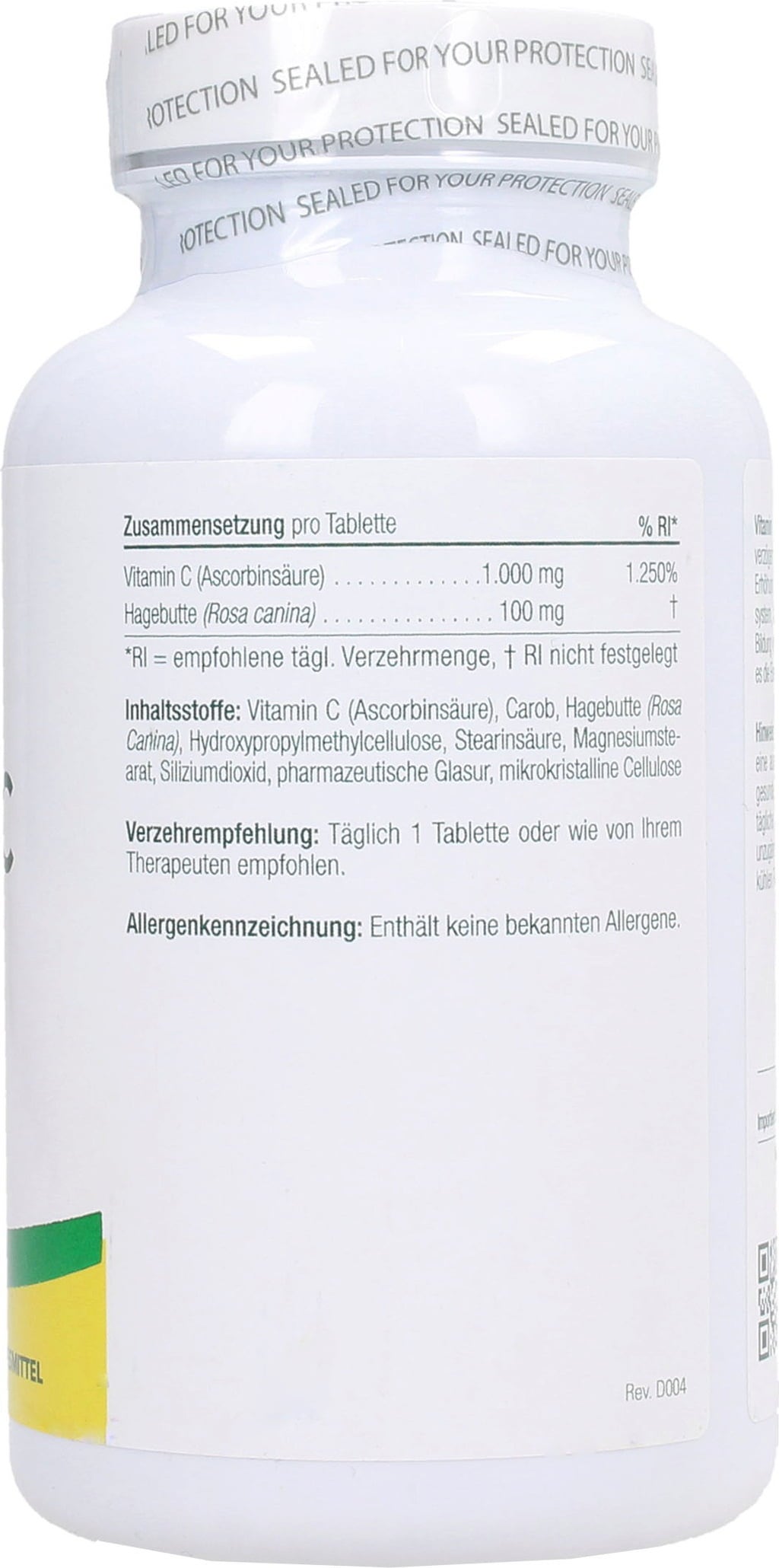 Nature's Plus Vitamin C 1000 mg S/R - 180 Tabletten