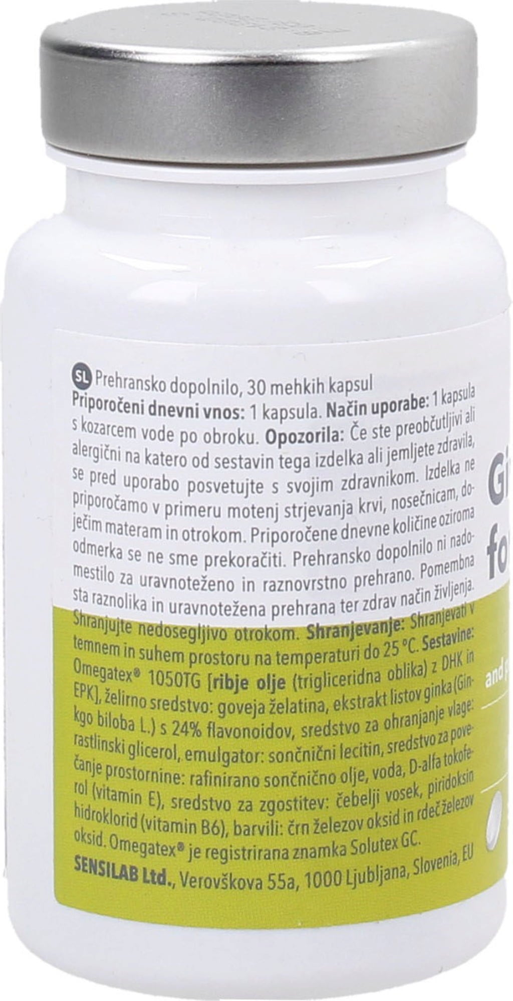 Sensilab Ginkgo Forte - 30 Softgels