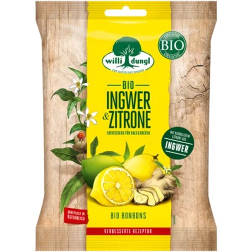 Organiczne cukierki ziołowe imbir-cytryna - 65 g