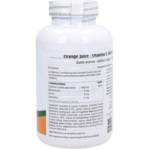 Nature's Plus Orange Juice - Vitamina C 500mg - 90 compresse masticabili