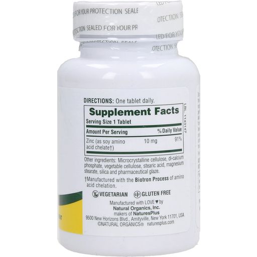 Nature's Plus Zink 10 mg - 90 Tabletter