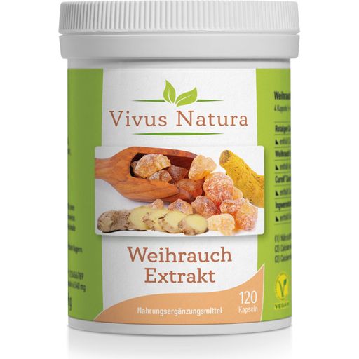 Vivus Natura Weihrauch Extrakt (+Ingwer, +Curcuma) - 120 Kapseln