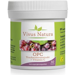 Vivus Natura Estratto di Semi d'Uva OPC e Vitamina C - 60 capsule