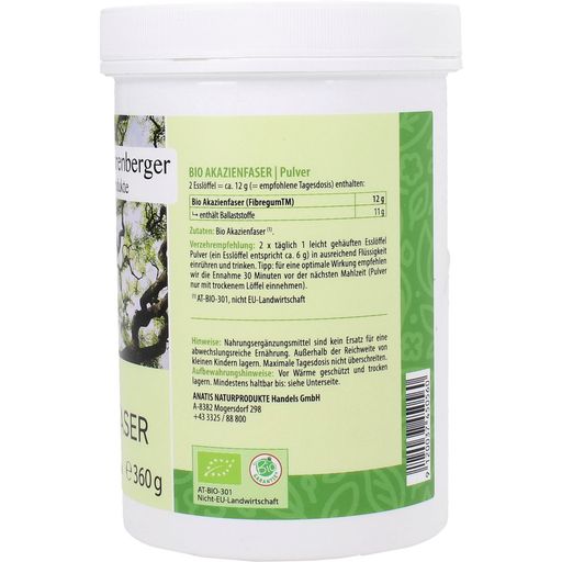 Dr. Ehrenberger organski i prirodni proizvodi Organski prah bagremovih vlakana - 360 g