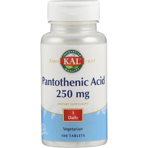 KAL Acide Pantothénique - 250 mg. - 100 comprimés