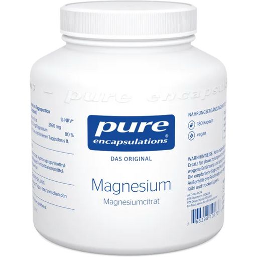 pure encapsulations Magnesio (Citrato de magnesio) - 180 cápsulas