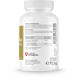 ZeinPharma Extrait d'Ashwagandha 500 mg - 120 gélules