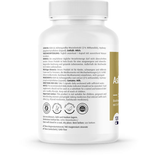 ZeinPharma Ashwagandha Extract 500 mg - 120 capsules