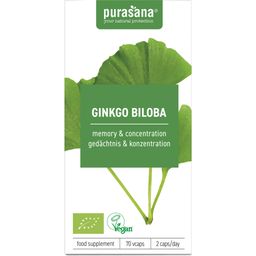 Purasana Ginkgo Biloba 250 mg Ekologisk - 70 veg. kapslar