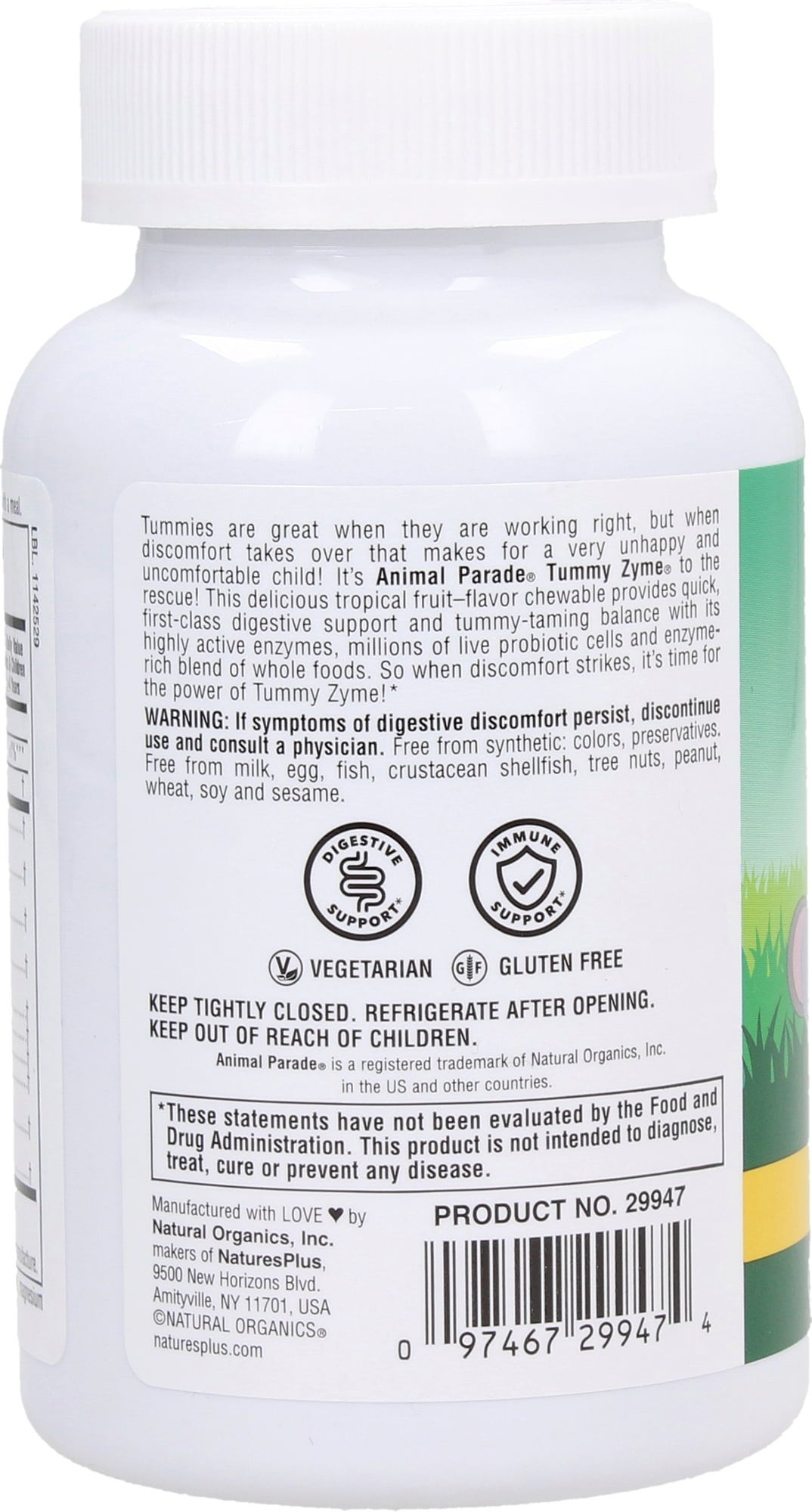 Nature's Plus Animal Parade Tummy Zyme - 90 Kauwtabletten