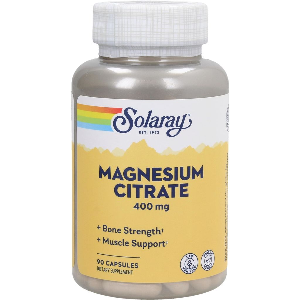 Magnesium Citrate Capsules, 90 veg. capsules - Solaray - VitalAbo ...