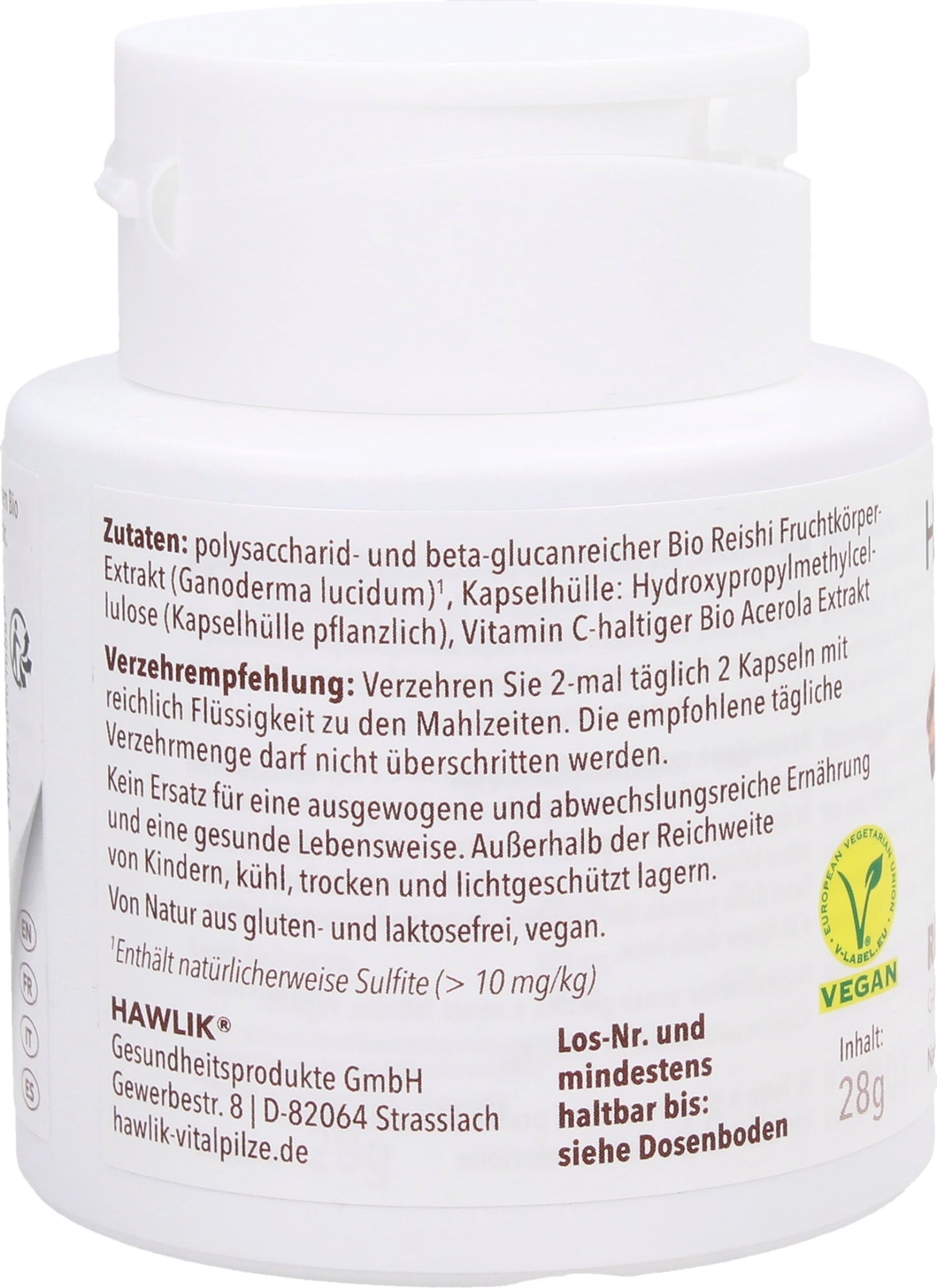 Hawlik Reishi-uute kapseleina, luomu - 60 kapselia