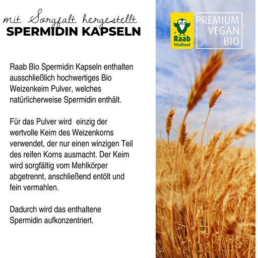 Raab Vitalfood GmbH Bio kapsule pšeničnih kalčkov Spermidine - 100 kaps.