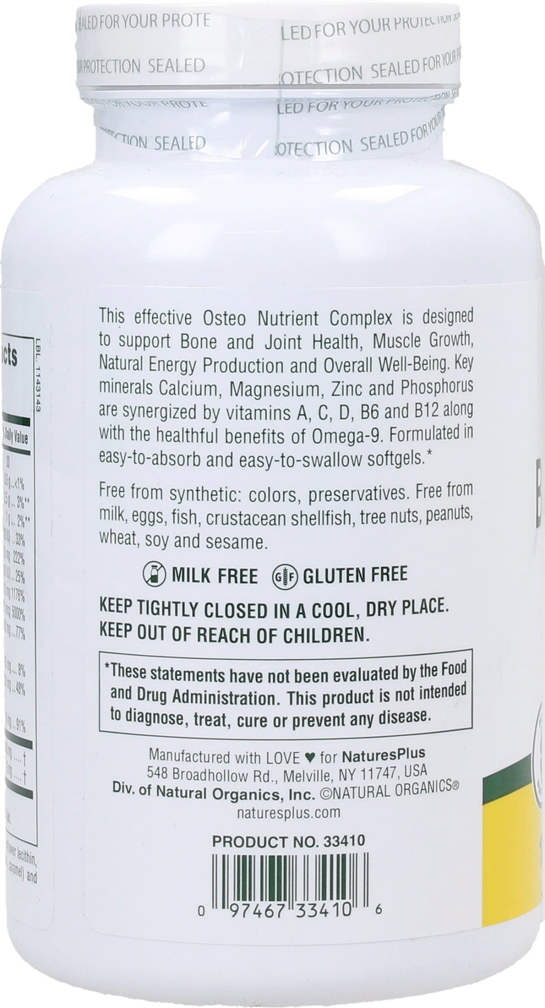 Nature's Plus Bone Power® with Boron - 180 geeliä