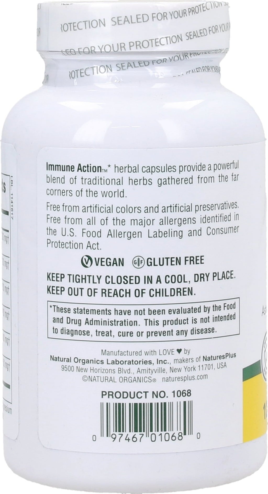 Nature's Plus Immune Action - 120 Vegetarische Capsules