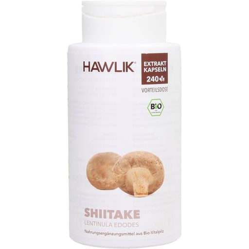 Hawlik Cápsulas de Extracto de Shiitake Bio - 240 cápsulas