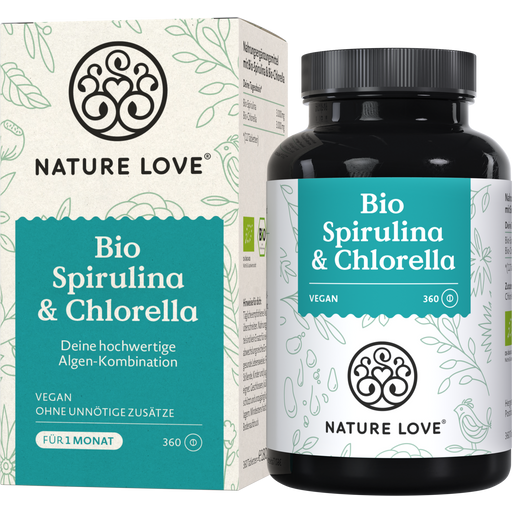 Nature Love Spirulina e Clorella Bio - 360 compresse