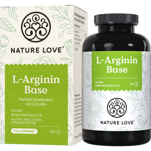 Nature Love L-Arginin Base - 180 Kapseln