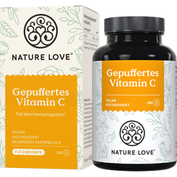 Nature Love Vitamin C, puferirana oblika - 180 kaps.