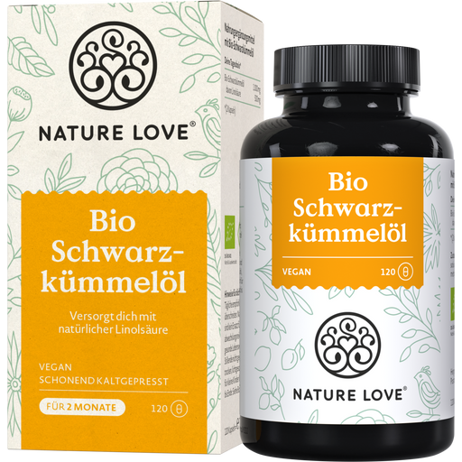 Nature Love Bio Schwarzkümmelöl - 120 Kapseln