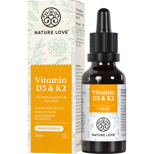 Nature Love D3- és K2-vitamin - 30 ml